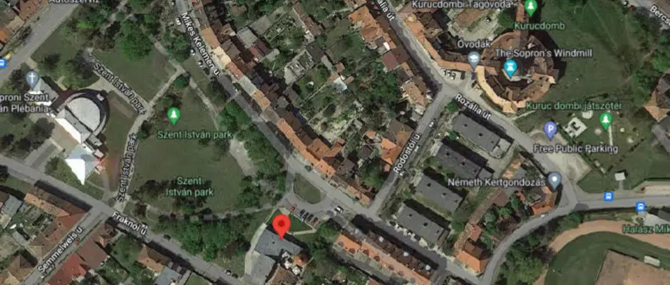 A szállás térképen jelölve - a Lencsés Apartmanház Apartmanok ajánlásával