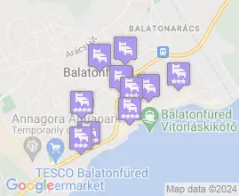 21 szállás Balatonfüred térképén
