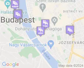 36 szállás Budapest térképén