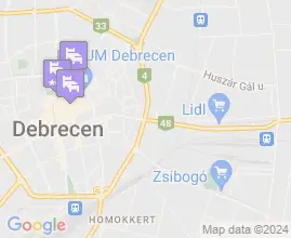 17 szállás Debrecen térképén