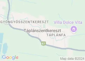 25 szlls Tplnszentkereszt trkpn