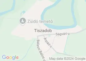 10 szlls Tiszadob trkpn